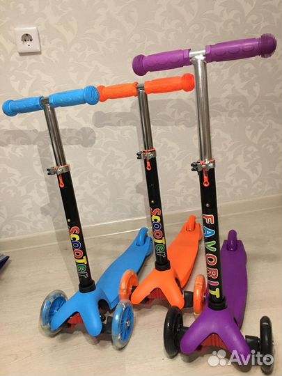 Самокат новый детский трёхколёсный