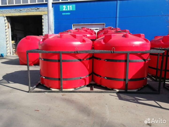 Ёмкость пластиковая в обрешетке