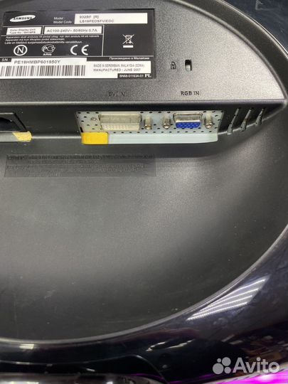 19” Samsung SyncMaster 932Bf, 1280x1024, 75 Гц