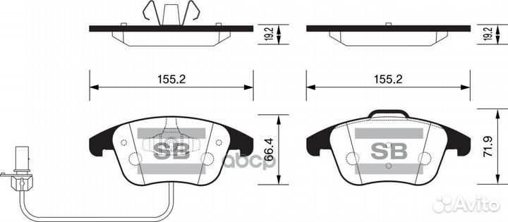 SP2144 колодки дисковые передние Audi A4/A5 1