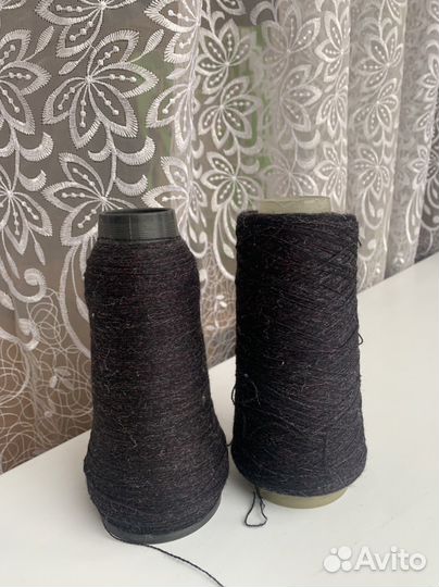 Черная пряжа для вязания