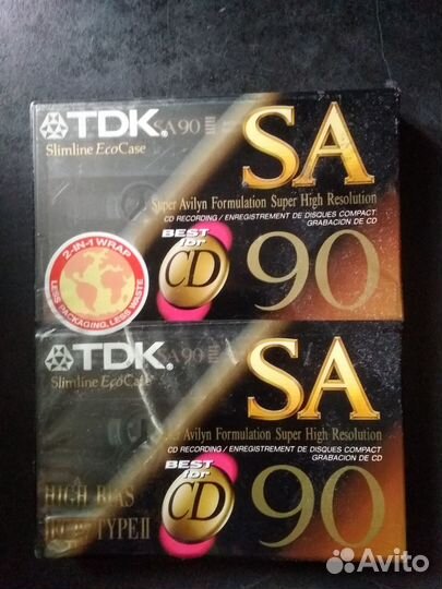 Аудиокассеты tdk sa 90. Новые, в упаковке