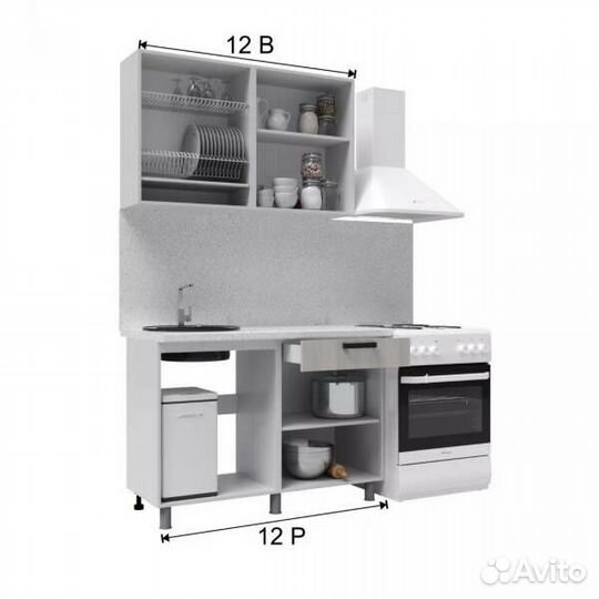 Кухня Нагано Дуб Юкон 1.2 м