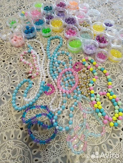 Бусы, браслеты и кольца детские(ручная работа)