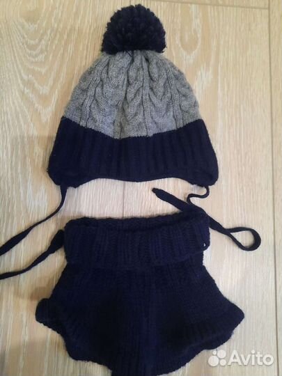 Зимняя шапка и снуд 44- 46 р