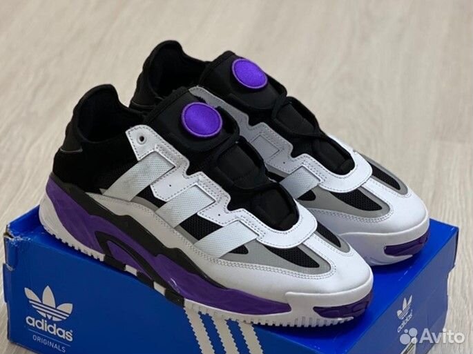 Кроссовки Adidas Niteball White Purple (36-45)