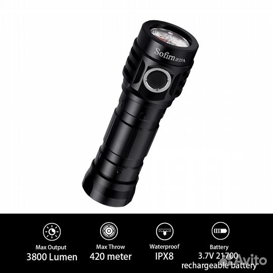 Sofirn IF25A - новый мощный (3800 лм) фонарик