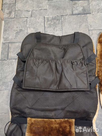 Меховая накидка на автокресло