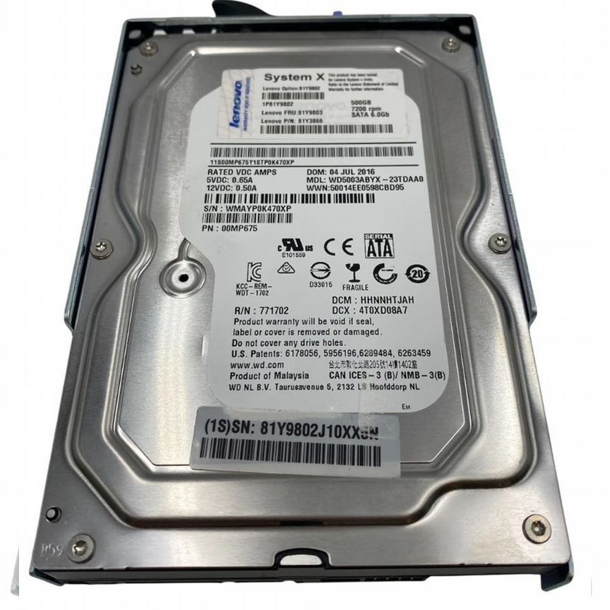 [81Y3866] Жесткий Диск Lenovo 500gb Sata3 3.5" Hdd 81y3866