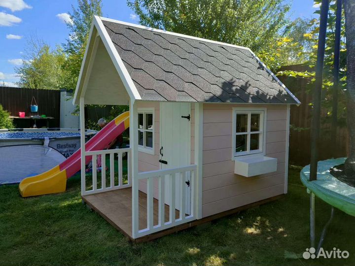 Детский деревянный домик для дачи
