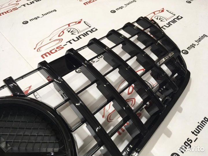 Решетка на Mercedes ML w166 GT Black + AMG лого