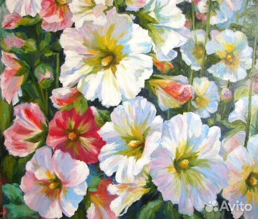 Картина маслом цветы