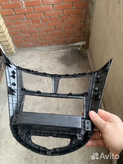 Рамка магнитолы hyundai solaris