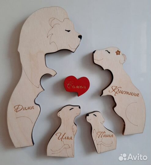 Магнит на холодильник Семья Неразлучников