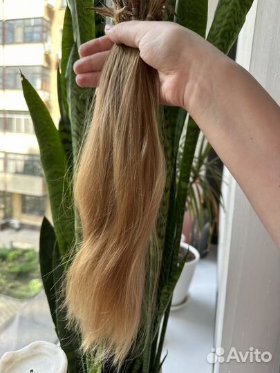 Волосы (блонд) для наращивания 38 см б/у