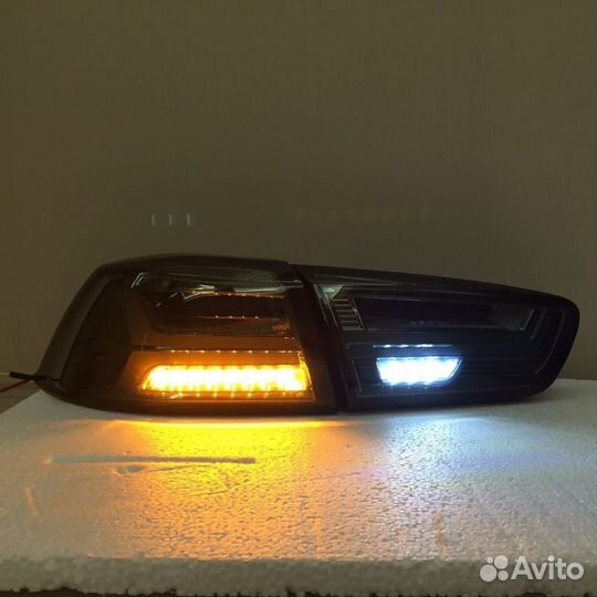 Lancer X Тюнинг Стоп сигналы стиль Audi Q2SX5