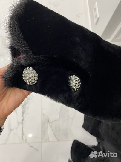 Шуба мутон + норка