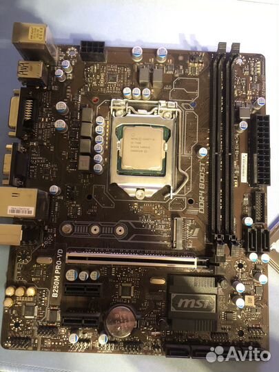 Комплект i5-7400 + asus B250M PRO-VD + 16gb озу