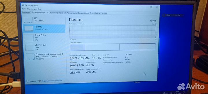 Игровой комп 12400F RTX 4060 TI 16/1000GB пк