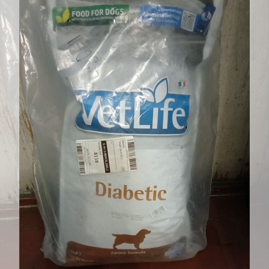 Сухой корм для собак VetLife diabetic