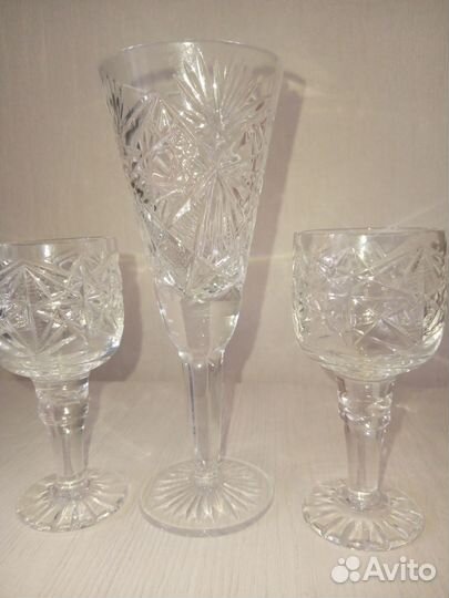 Хрустальные рюмки на ножке СССР