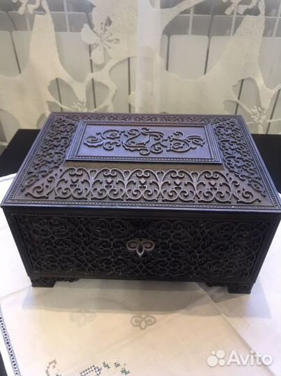Медный ажурная филигрань сундучок