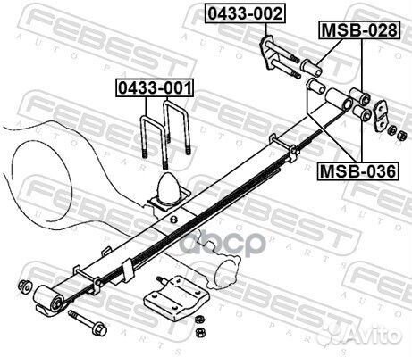 Скоба задней рессоры mitsubishi L200,L200 sportero