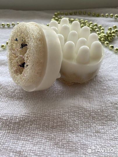 Массажное мыло с люфой, мыло с люфой