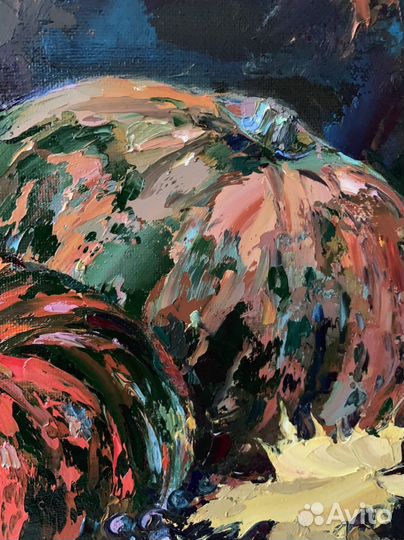 Картина маслом с осенним натюрмортом «Дары осени»