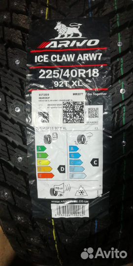 Arivo Ice Claw ARW7 225/40 R18 и 255/35 R18 94T