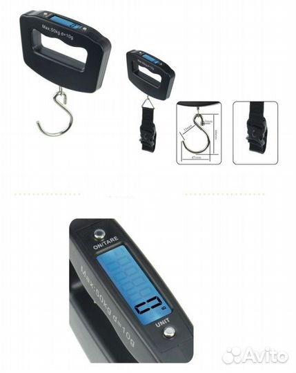 Удобный безмен с крючком 50 кг