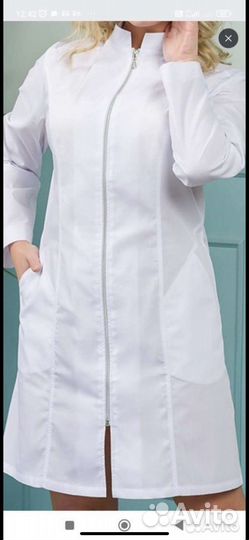 Халат медицинский новый на молнии