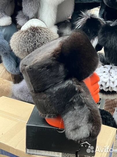 Шапка ушанка мужская меховая