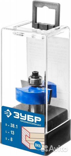 Зубр 38.1 x 13 мм, хвостовик 12 мм, фреза фальцева