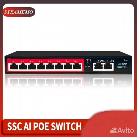 Коммутатор 8 poe