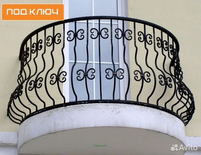 Кованые перила для балкона