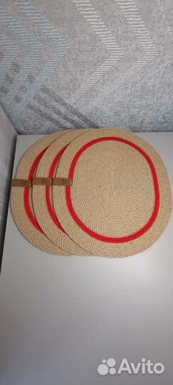 Салфетки для сервировки стола из джута, шнура