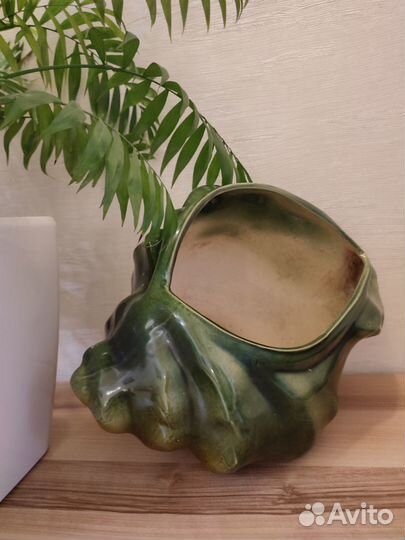 Кашпо ракушка керамика. Интерьерный декор