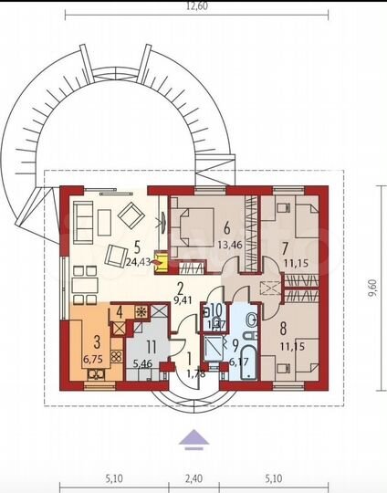 Дом 91,3 м² на участке 6 сот.