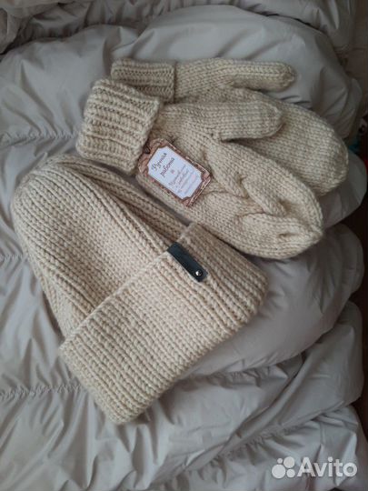 Комплект шапка+варежки
