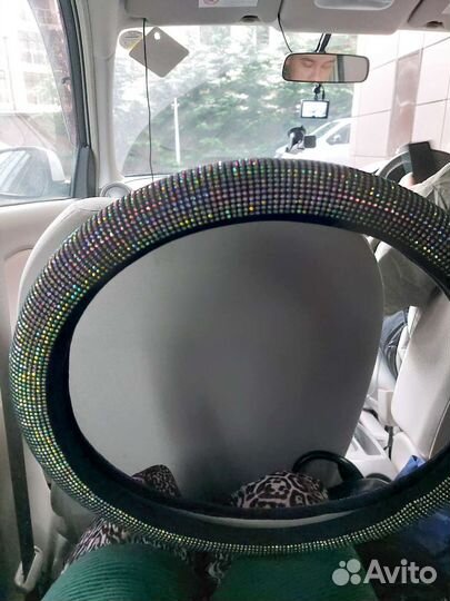 Чехол на руль со стразами