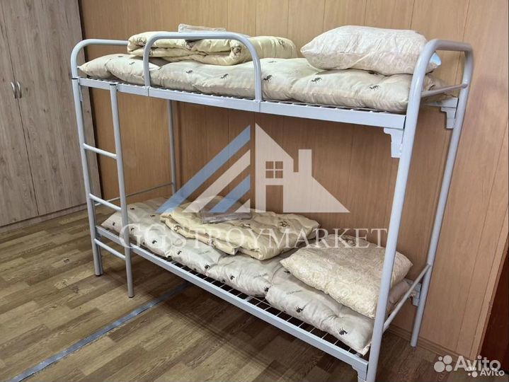 Металлическая двухъярусная кровать