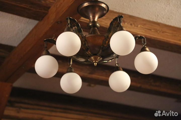 Люстра ардеко антикварная, Европа, 20-е годы