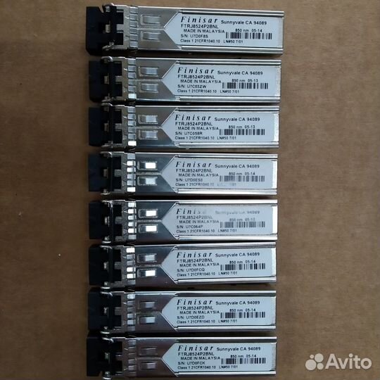 SFP Трансиверы jdsu, Finisar, Avago, Intel 4Gbs