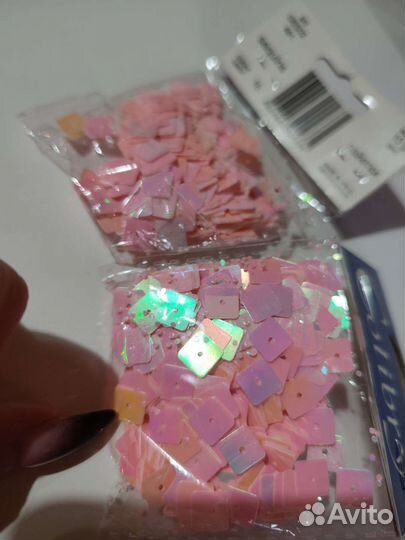Пайетки розовые/малиновые