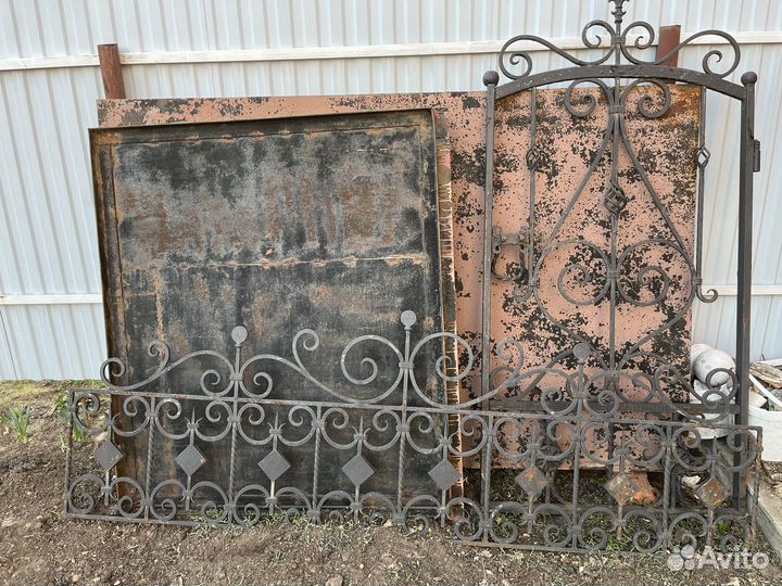 Ворота гаражные металлические бу