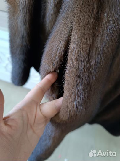 Шуба норковая с капюшоном