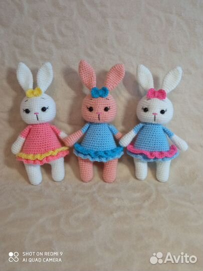 Зайчик мягкая игрушка амигуруми