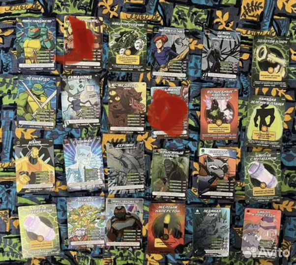 Карточки черепашки ниндзя боевая четверка