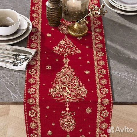 Дорожка на стол новогодняя